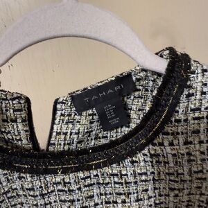 Tahari Monochrome Tweed Jacket